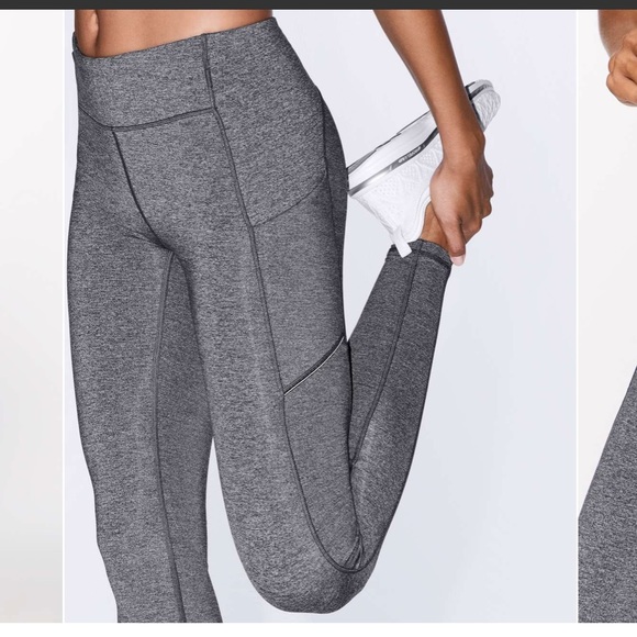 Lululemon Speed Up Tight *28" Heathered Black Luxtreme First Release size 4 - Picture 5 of 12